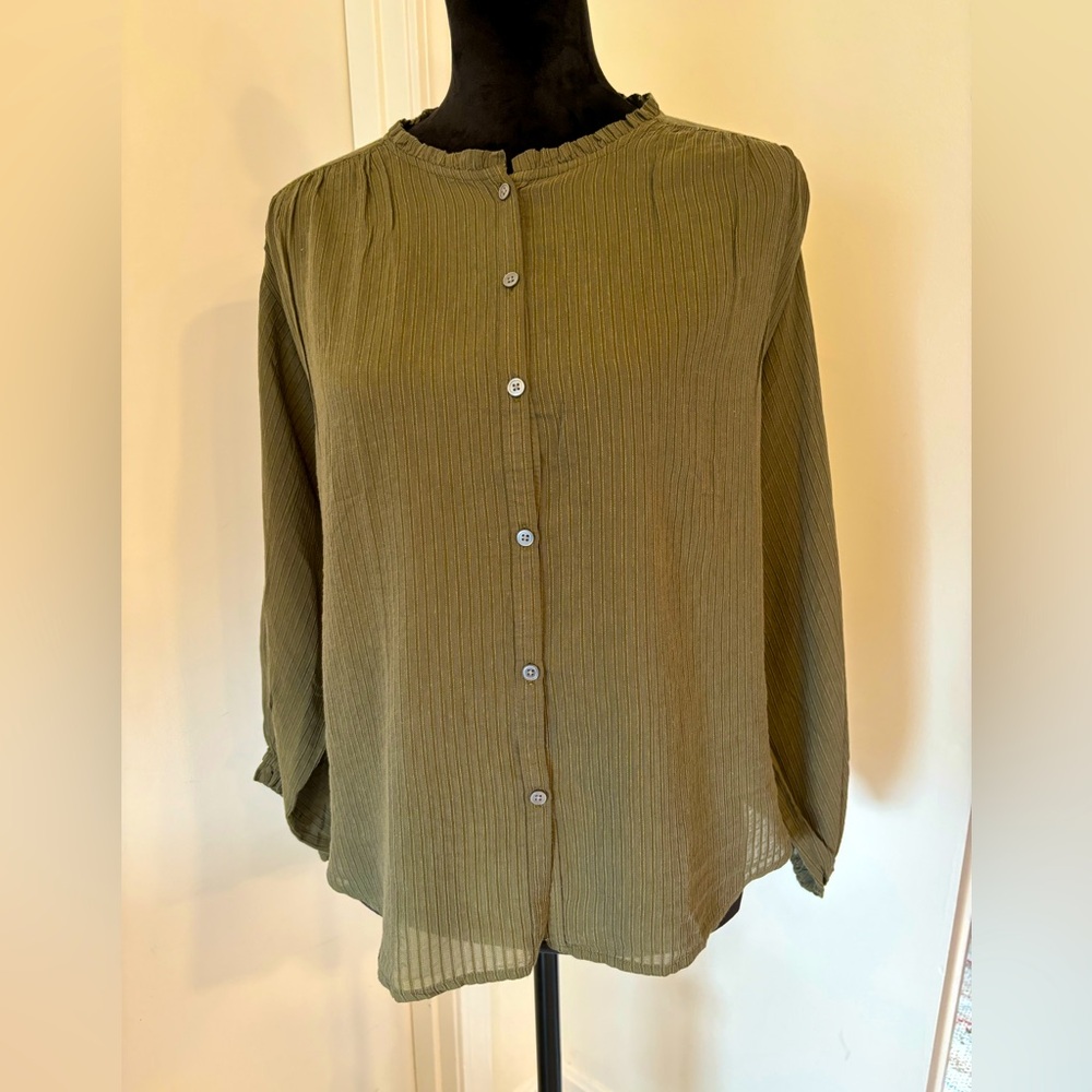 Loft long sleeve blouse - NWT - green size medium